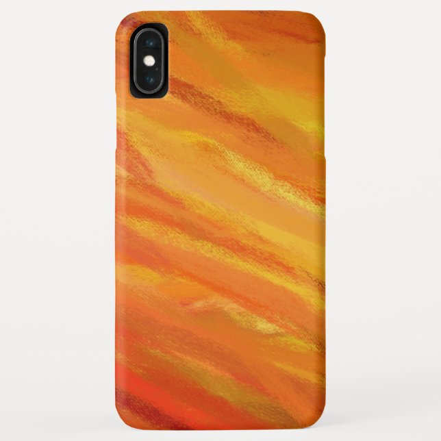 Coques Case-Mate iPhone Peinture Abstraite orange jaune (Dos)