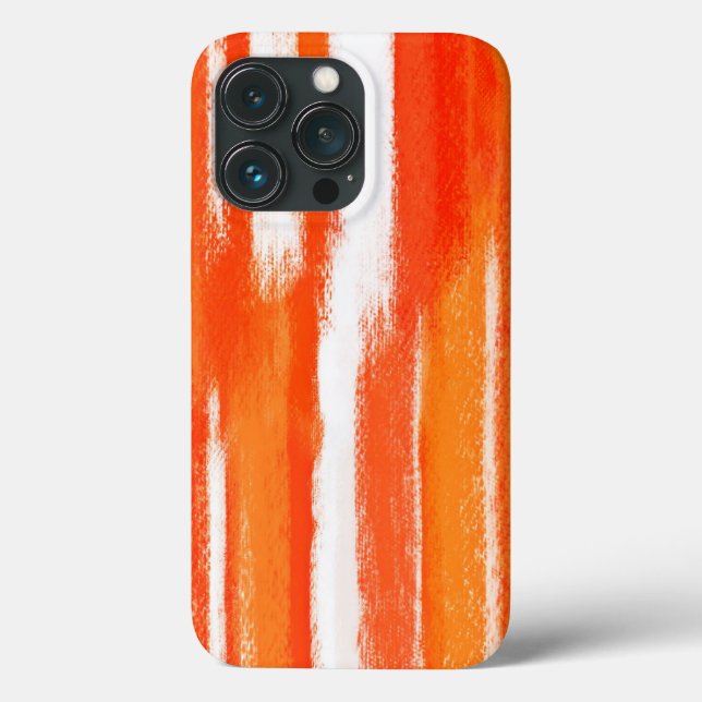 Coques Case-Mate iPhone Peinture Abstraite | Orange White Abstrait Art Coq (Verso)