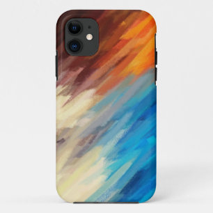 Coque iPhone 11 Peinture Abstraite Retro Colorful 28
