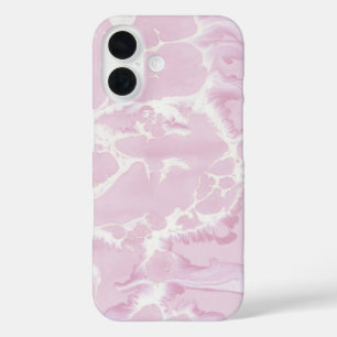Coques iPhone 16 peinture abstraite rose carmin