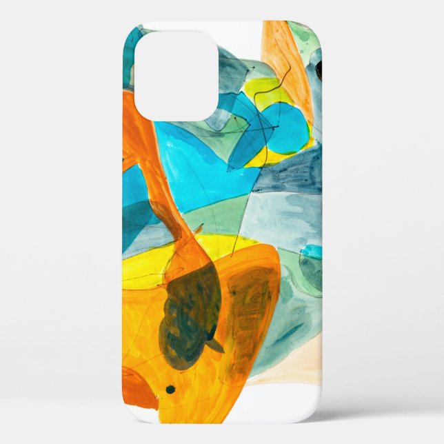 Coques Case-Mate iPhone  Peinture abstraite sur papier aux couleurs vives, (Verso)