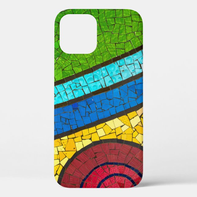 Coques Case-Mate iPhone Peinture abstraite verte et rouge (Verso)