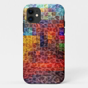 Coque iPhone 11 Peinture Abstraite Ville Lumières
