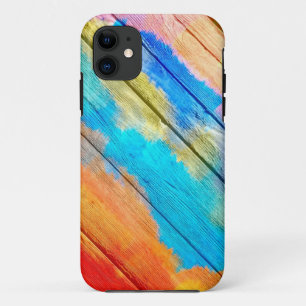 Coque Case-Mate iPhone Peinture acrylique colorée sur bois #2