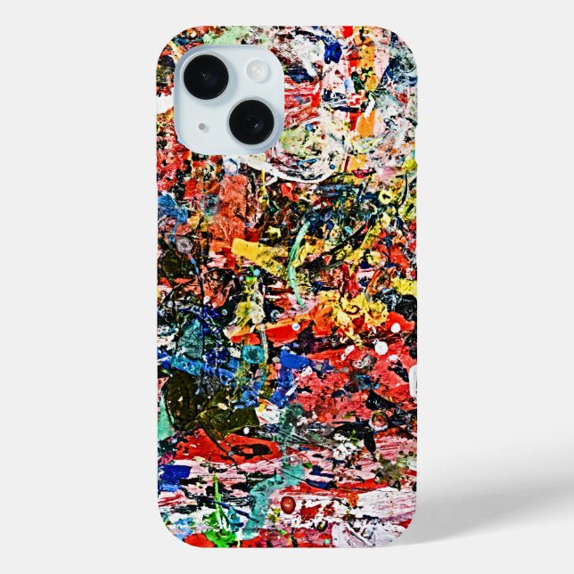 Coques Case-Mate iPhone Peinture acrylique moderne - Art Abstrait dynamiqu (Verso)
