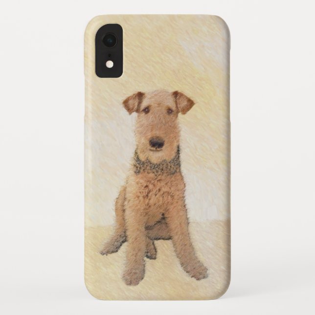 Coques Case-Mate iPhone Peinture Airedale Terrier - Cute Original Art (Dos)