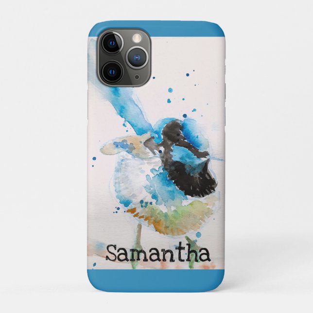 Coques Case-Mate iPhone Peinture aquarelle Troglodyte bleu Oiseaux austral (Dos)