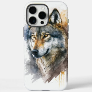 Coque iPhone 16 Pro Max Peinture aquarelle Wolf