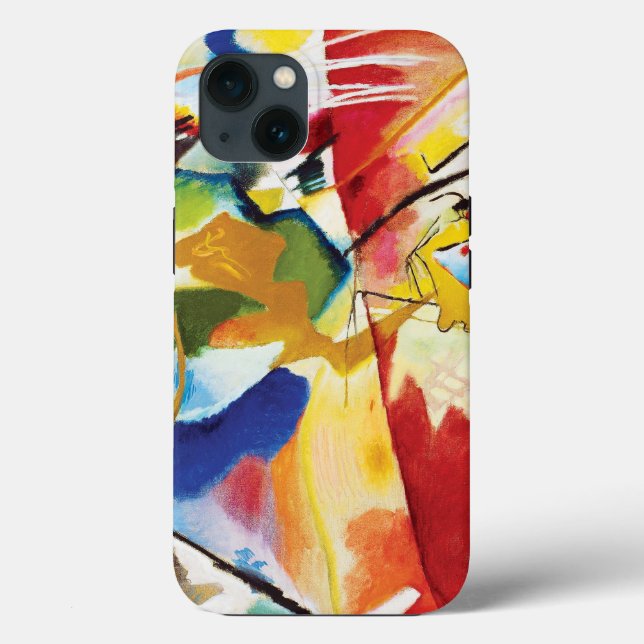 Coques Case-Mate iPhone Peinture avec Centre Vert par Wassily Kandinsky (Verso)
