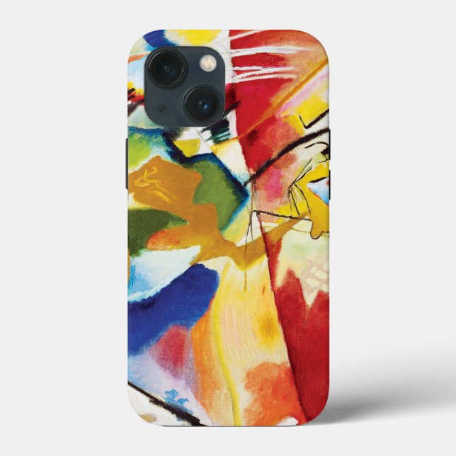 Coques Case-Mate iPhone Peinture avec Centre Vert par Wassily Kandinsky (Verso)