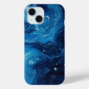 Coque Case-Mate iPhone Peinture Bleue Pour Liquide Abstrait Plutôt esthét