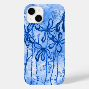 Coque Case-Mate iPhone Peinture bleue Splatter & Lys