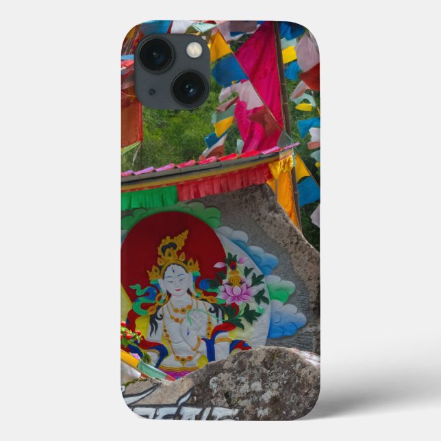 Coques Case-Mate iPhone Peinture bouddhiste sur rochers (Verso)
