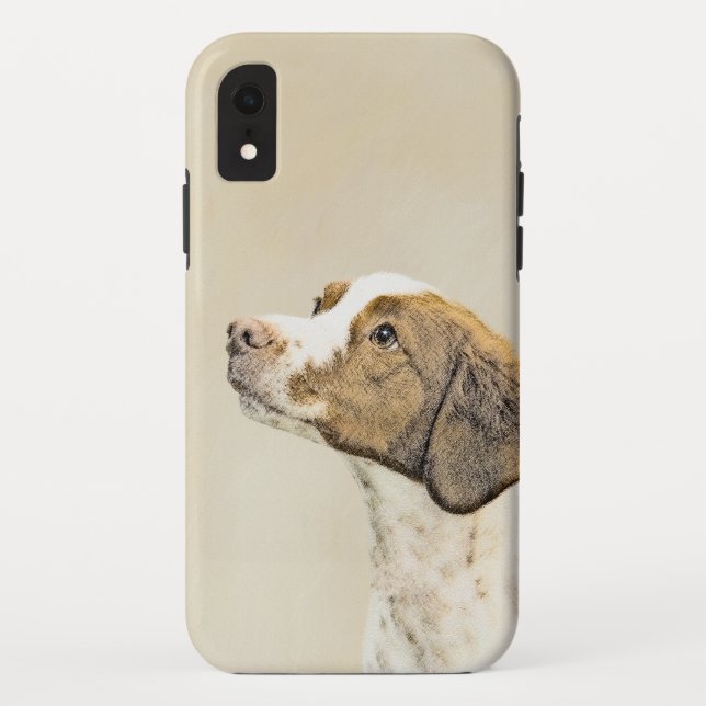 Coques Case-Mate iPhone Peinture Brittany - Joli Art Original de Chien (Dos)