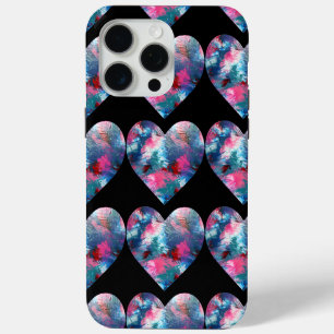 Coque Case-Mate iPhone Peinture cardiaque multicolore sur bois