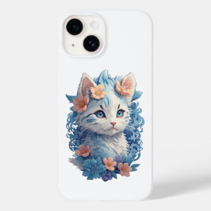 Coque Case-Mate iPhone Peinture d'aquarelle de chat mignonne avec éclabou