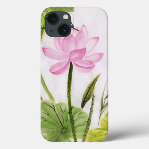 iPhone 13 Case Peinture d'aquarelle de la fleur de Lotus 2