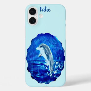 Coque Pour iPhone 16 Plus Peinture Dauphin Danse d'Animal de Mer Personnalis