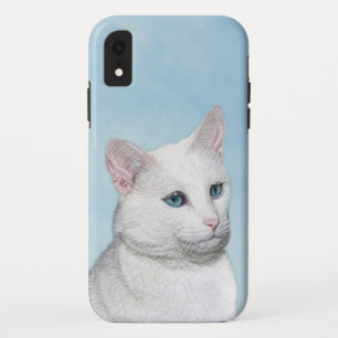 Case-Mate iPhone Case Peinture de chat blanc - Cute Original Cat Art