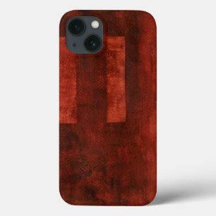 iPhone 13 Coque Peinture de Crimson profonde avec formes géométriq