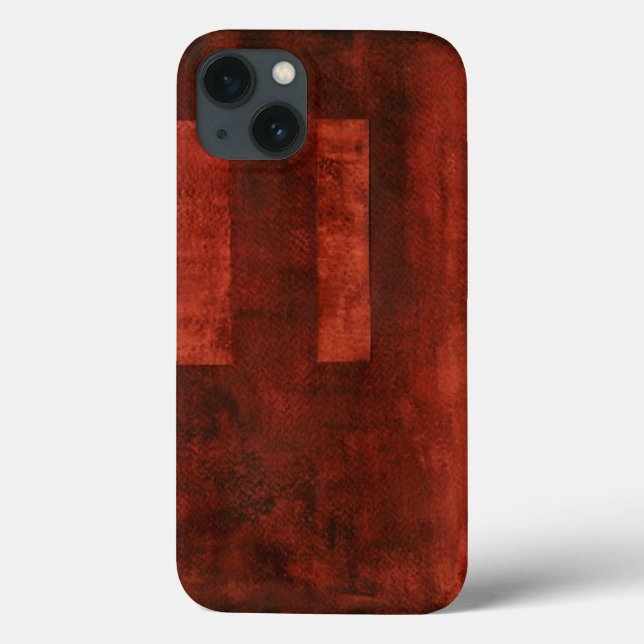 Coques Case-Mate iPhone Peinture de Crimson profonde avec formes géométriq (Verso)
