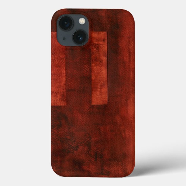 Coques Case-Mate iPhone Peinture de Crimson profonde avec formes géométriq (Verso)