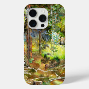 Coque Case-Mate iPhone Peinture de la forêt de pin aquarelle