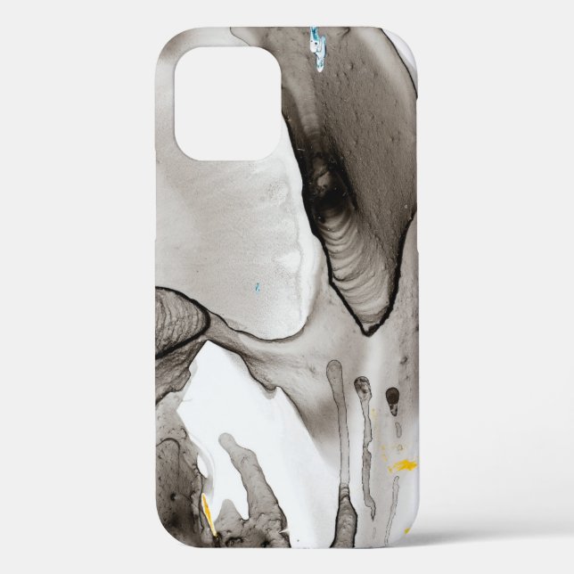 Coques Case-Mate iPhone Peinture de papier peint à encre abstraite (Verso)