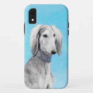 Case-Mate iPhone Case Peinture de Saluki (Argent) - Joli art original de