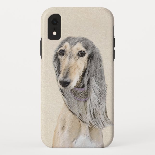 Coques Case-Mate iPhone Peinture de Saluki (Faune) - Cute Original Chien A (Dos)