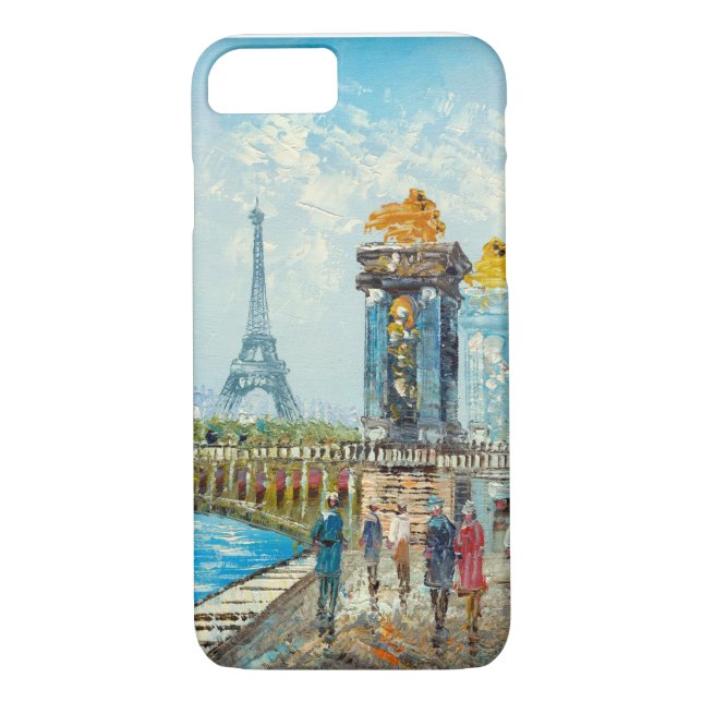 Coques Case-Mate iPhone Peinture de scène de Tour Eiffel de Paris (Dos)