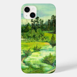 Coque Case-Mate iPhone peinture de vallée verte Aquarelle