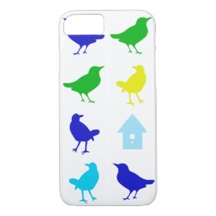 Coque iPhone 8/7 Peinture d'oiseaux colorés par Chariklia Zarris