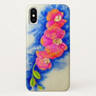 Case-Mate iPhone Case Peinture d'orchidée romantique orange rose