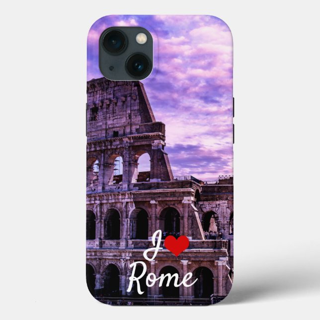 Coques Case-Mate iPhone Peinture du Colisée à Rome au coucher du soleil (Verso)