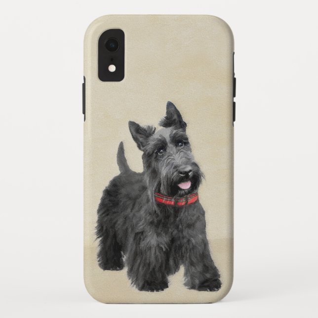Coques Case-Mate iPhone Peinture écossaise Terrier - Cute Original Dog Art (Dos)