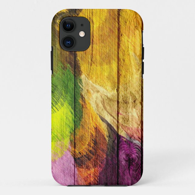 Coques Case-Mate iPhone Peinture en bois acrylique (Dos)