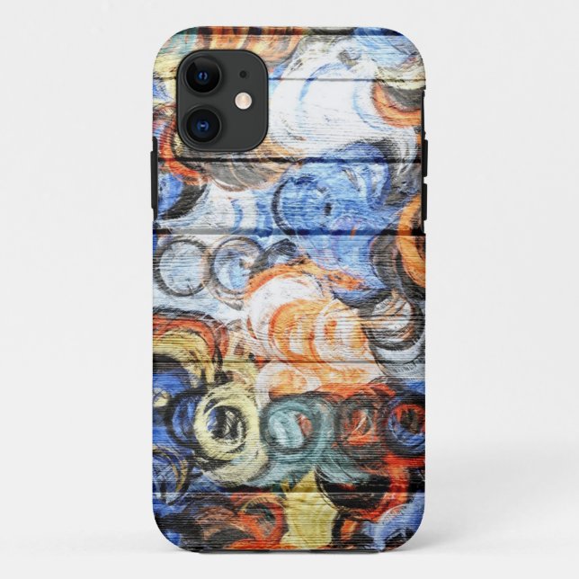 Coques Case-Mate iPhone Peinture en bois pastel #2 (Dos)