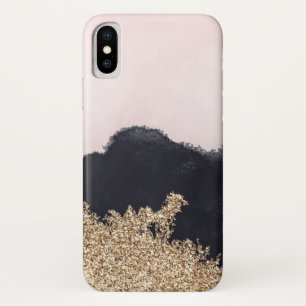 Case-Mate iPhone Case Peinture et or de rose de noir d'aquarelle