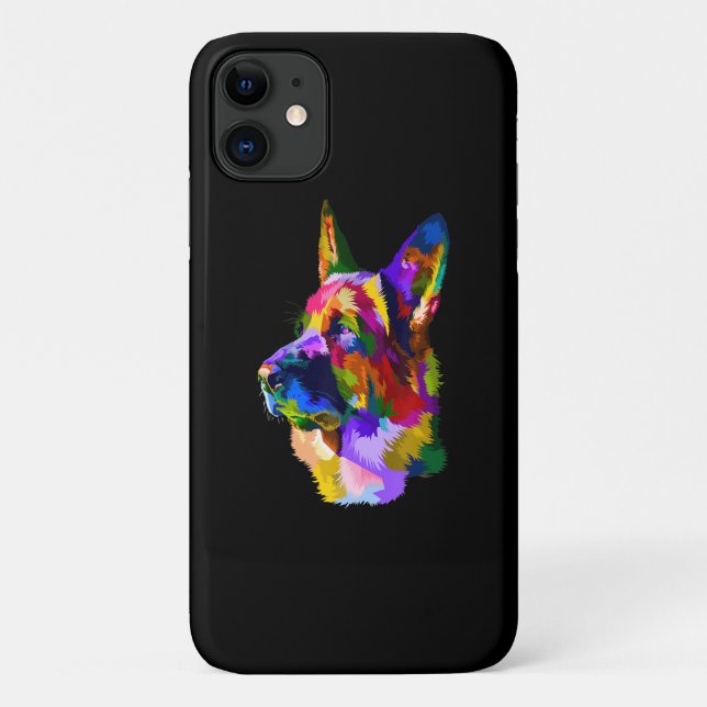 Coques Case-Mate iPhone Peinture |German Shepherd Peinture Art Pet Chien M (Dos)
