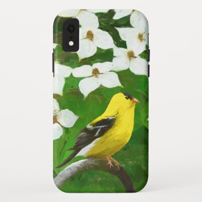 Coques Case-Mate iPhone Peinture Goldfinch - Cute Original Chien Art (Dos)