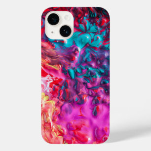 Coque Case-Mate iPhone Peinture humide coloré palette d'art abstrait rose