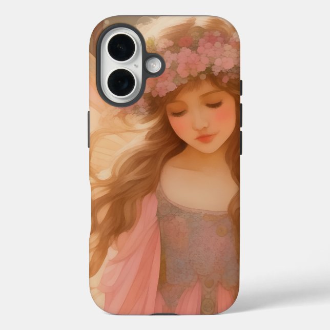 Coques Case-Mate iPhone Peinture Imaginaire Fée Rose Cute (Verso)