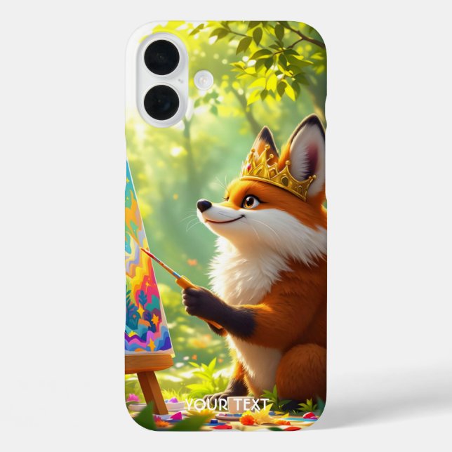 Coques Case-Mate iPhone Peinture Imaginaire mignonne King Fox (Verso)