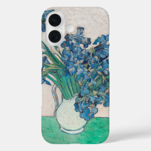 Coque Pour iPhone 16 Peinture impressionniste Vase d'Iris de Van Gogh