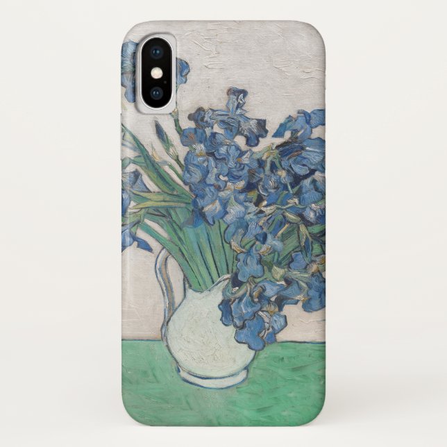 Coques Case-Mate iPhone Peinture impressionniste Vase Iris de Van Gogh (Dos)