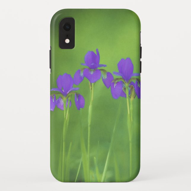 Coques Case-Mate iPhone Peinture Iris Violet - Art Fleur Originale (Dos)