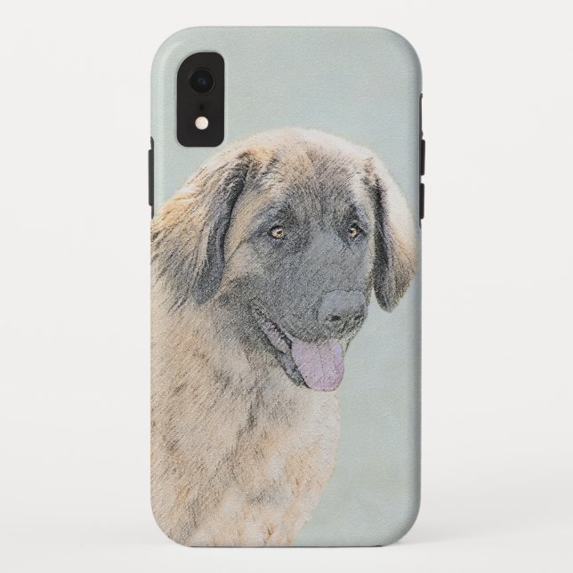 Coques Case-Mate iPhone Peinture Leonberger - Joli art original chien (Dos)
