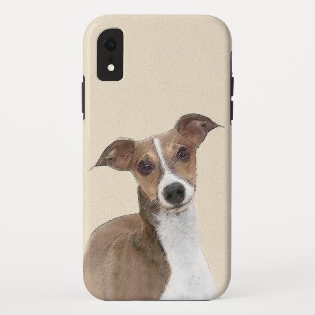 Coques Case-Mate iPhone Peinture Lévrier Italien - Art de Chien Original M (Dos)