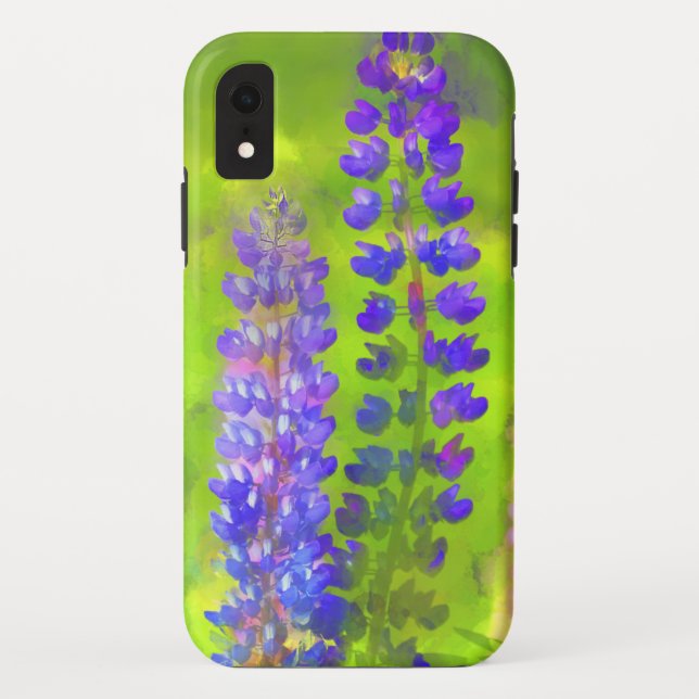 Coques Case-Mate iPhone Peinture Lupine - Art Fleur Original (Dos)